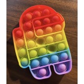POPIT1 - New 6" Rainbow Colored POP IT Toys (12pcs @ $2.25/pc)