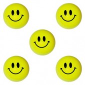 A1MISMB2 - 32mm Plastic Smile Face Bouncy Ball Asst. (100pcs @ $0.14/pc)