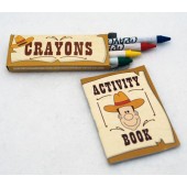 ACTWES - 4" Western Activity Book W/ Crayons (12pks @ $0.39/pk)